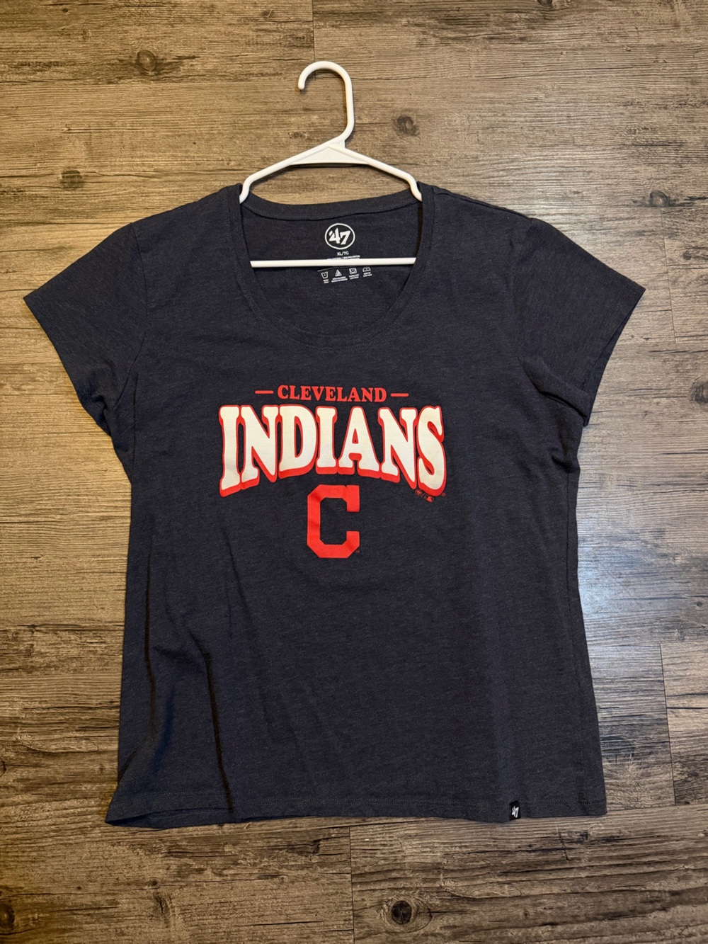 47 Brand Cleveland Indians Navy Graphic Tee